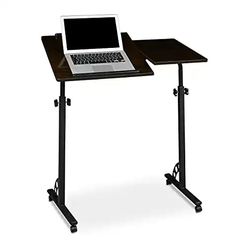 Höhenverstellbares Stehpult Relaxdays Laptoptisch mit Rollen