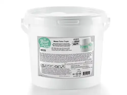 Fondant Carma Massa Ticino Tropic Roll, 7 kg, weiß