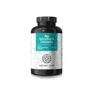 Bio Spirulina und Bio Chlorella Tabletten 500 Stück, hochdosiert, vegan