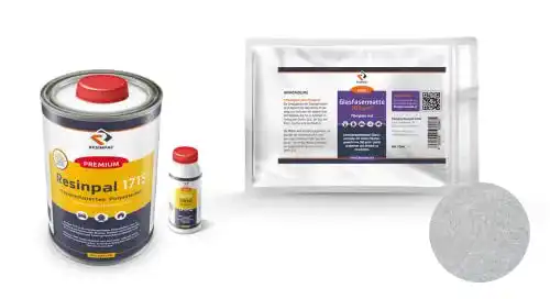 Polyesterharz Komplettpaket mit Glasfasermatte 1 Kg 1715 für GFK