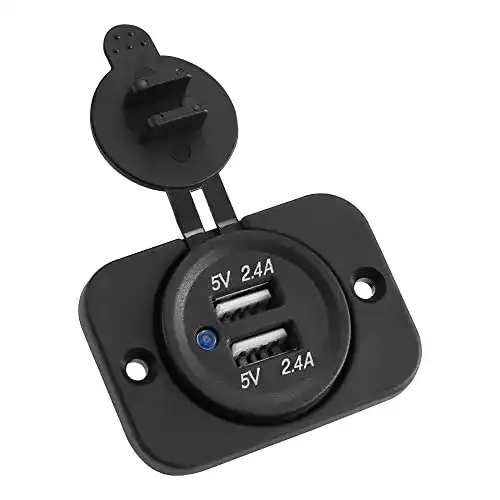 Motorrad USB Steckdose SYCEES Dual USB Zigarettenanzünder Ladegerät