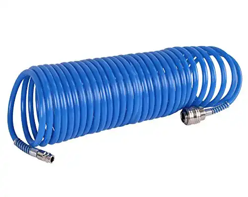 Druckluftspiralschlauch Weldinger 10 m mit Schnellkupplung