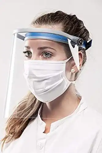 Gesichtsschutzschild von REHAU aus PET-G für sicheren Schutz