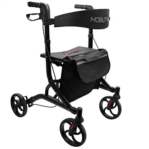 Gehhilfen Mobility Plus Leichtgewicht Rollator LR10 Schwarz
