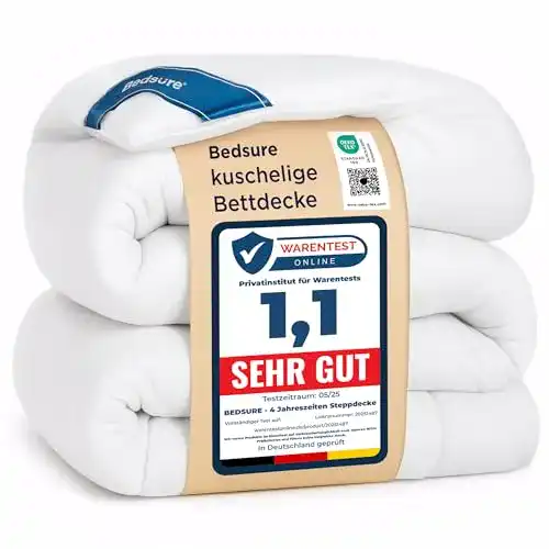 Bettdecke 155 x 220 cm von Bedsure Ganzjahresdecke für alle Bedürfnisse