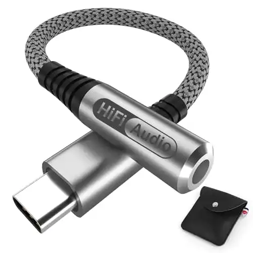 USB-C auf Klinke Adapter mit DAC-Chip für Audioqualität