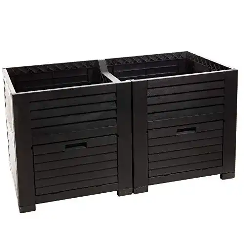 Hochbeet aus Kunststoff 2friends Garten XL in Holzoptik