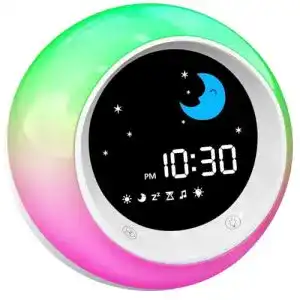 Digitaler Kinderwecker Fivehome mit Schlaftrainer und Nachtlichtern