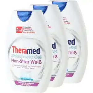 Theramed Zahnpasta 3x Non-Stop White mit antibakteriellem Schutz