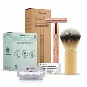 Rasierhobel-Set Bamboozy Safety Razor Starterkit mit Rasierseife
