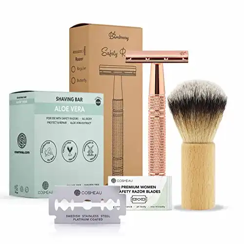 Rasierhobel-Set Bamboozy Safety Razor Starterkit mit Rasierseife