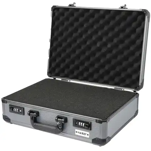 Fotokoffer HMF 14402-02 Alu Waffenkoffer mit Rasterschaumstoff