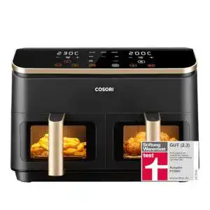 Heißluftfritteuse Cosori für 4 Personen mit 2 Kammern