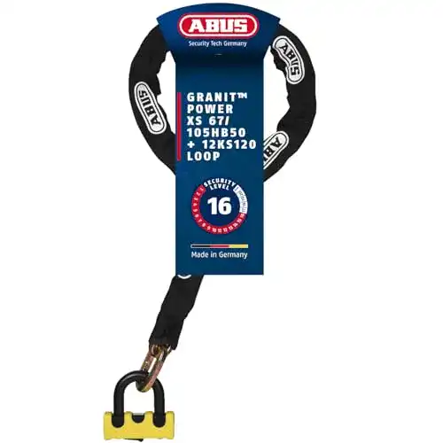 Motorrad Kettenschloss ABUS Granit Power XS 67/105HB50 + 12KS120