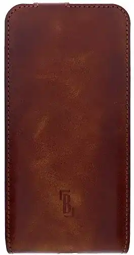 Burkley Flip Case für iPhone 12 Pro Max Handytasche aus Leder mit Kartenfach