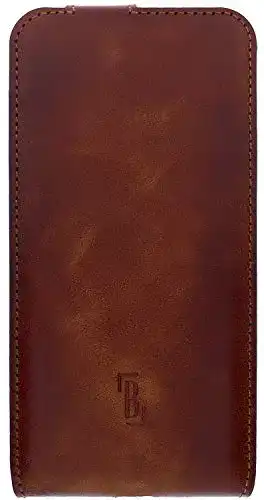 Burkley Flip Case für iPhone 12 Pro Max Handytasche aus Leder mit Kartenfach