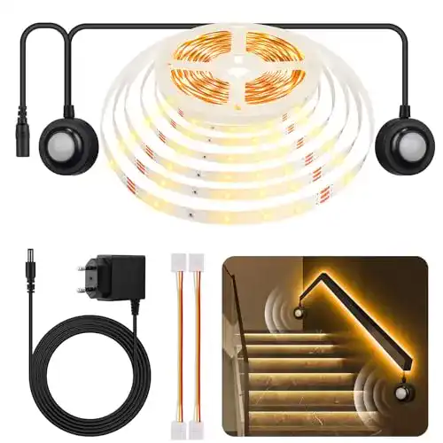LED-Streifen mit Bewegungsmelder von Houhui – 5m Warmweiß