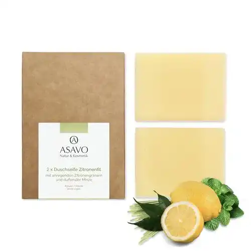 Bio-Seife Asavo Premium Naturseife Zitronenfit, handgefertigt