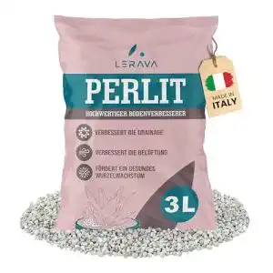 Perlite für Pflanzen Lerava – Grobkörniger Perlit (3L) zur Bodenverbesserung