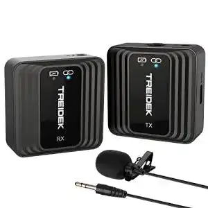 Kabelloses Ansteckmikrofon TREIDEK Lavalier Funkmikrofon 2,4GHz