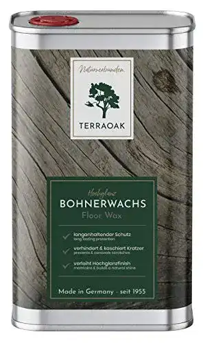 Bohnerwachs Terraoak farblos flüssig 1 L Holzwachs für Parkett und Möbel