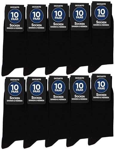 Herrensocken schwarz Occulto 10-30er Pack für Größe 43-46