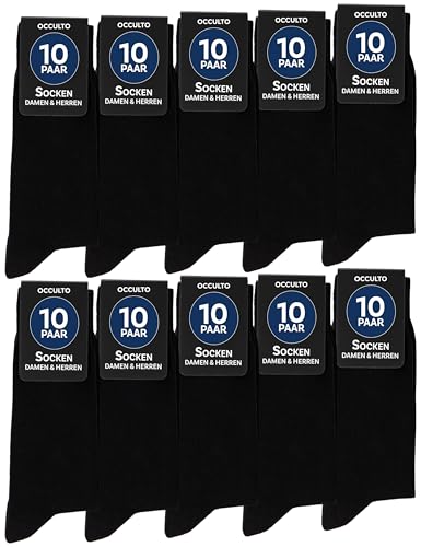 Herrensocken schwarz Occulto 10-30er Pack für Größe 43-46