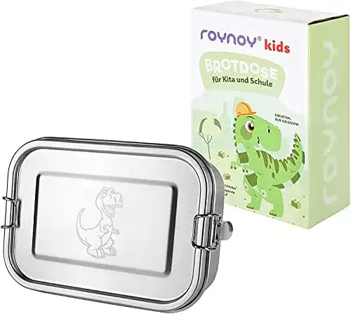 Bento-Box Roynoy Edelstahl Brotdose für Kinder wasserdicht