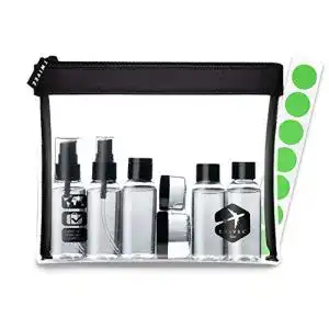 Reiseflaschen Twivee Kulturbeutel transparent Set 1 Liter