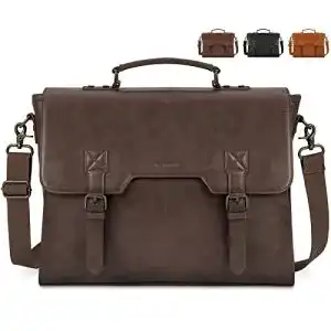 Newhey Umhängetasche für Herren 15,6 Zoll Vintage Aktentasche