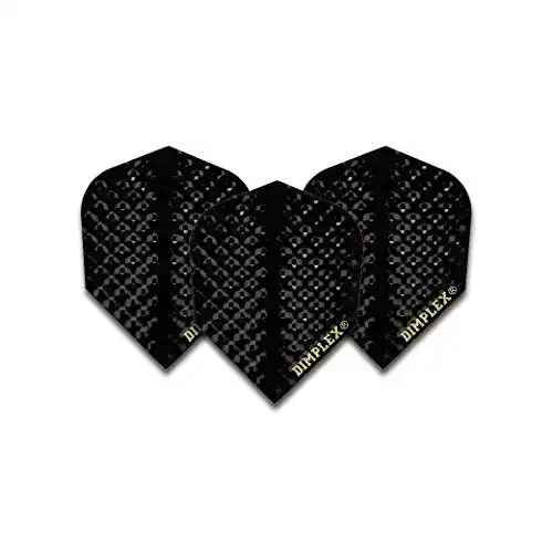 Dart Flights Harrows Black Dimplex – 4 Sets mit 12 Flights