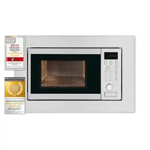 Exquisit EMW 20.1G Einbau-Mikrowelle mit 20 Litern Garraum und 800 W