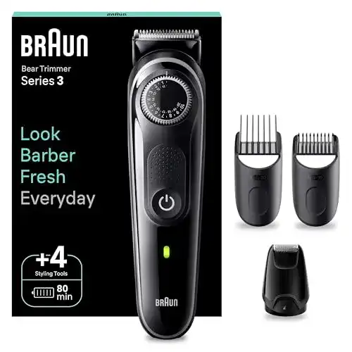 Bartschneider von Braun Präziser Barttrimmer für Herren