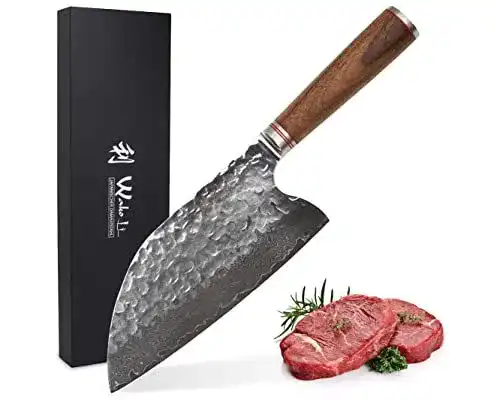 Wakoli Damastmesser Nussbaum Premium Kochmesser 21,5 cm