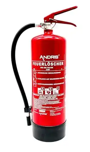 Andris Feuerlöscher 6 kg ABC Pulverlöscher für Handwerk und Gewerbe