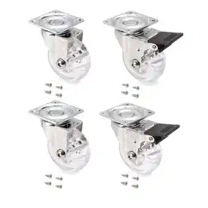 Emuca Lenkrollen Kit Slip transparent für Möbel