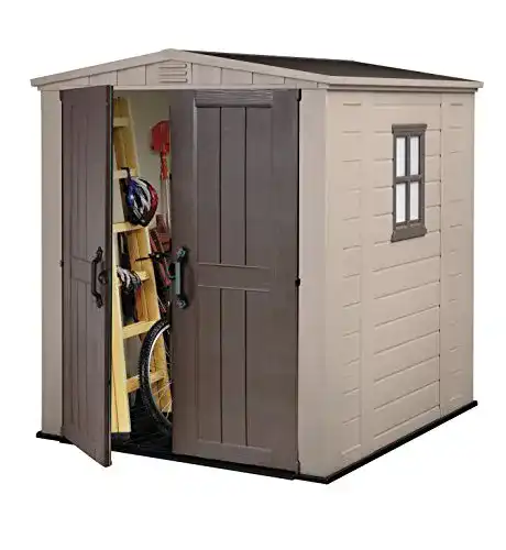 Geräteschuppen Keter Factor 6×6 in Beige mit 6,2m³ Stauraum