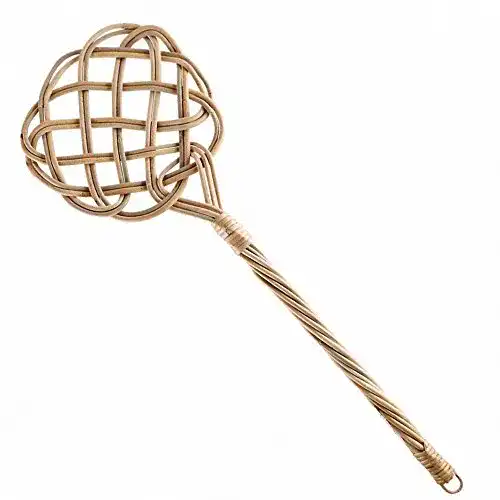 Teppichklopfer aus Rattan 76x25cm für effektives Ausklopfen