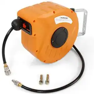 Druckluftschlauch-Aufroller von Timbertech für Werkstatt und Garage