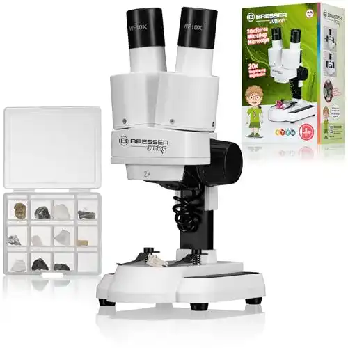 Stereomikroskop Bresser Junior mit 20x Vergrößerung und LED-Beleuchtung