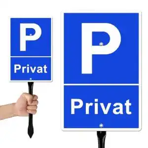Privatparkplatz-Schild