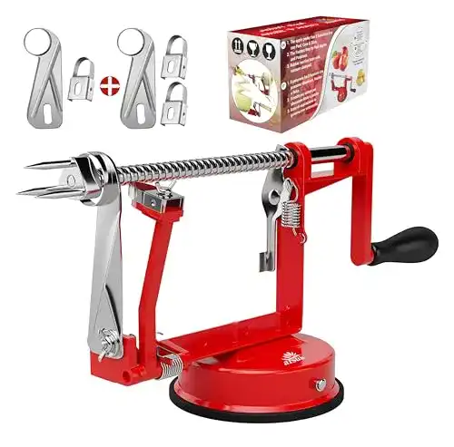 Apfelschäler ARSUK 3-in-1 Edelstahl mit Saugfuß