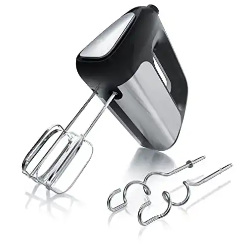 Handmixer 500 Watt von Arendo – Elektrischer Handrührer mit Edelstahl-Besatz