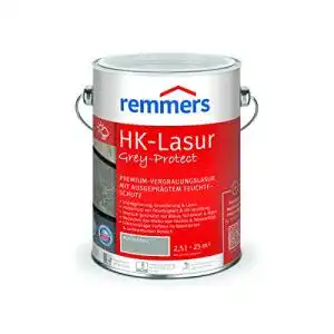 Holzlasur grau Remmers HK-Lasur 3in1 Grey-Protect platingrau 2,5 Liter