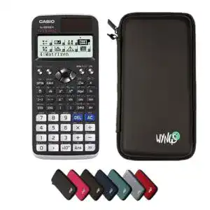 Casio Taschenrechner fx-991DE X Classwiz mit WYNGS Schutztasche