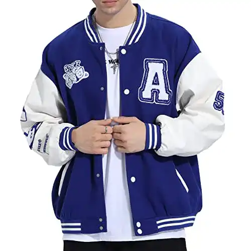 Collegejacke Eocicvvi für Herren und Damen im Harajuku Stil