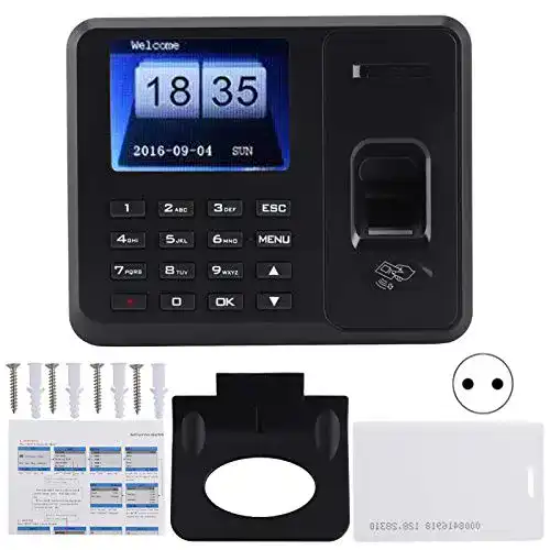 Stempeluhr ASHATA mit Fingerabdruckerkennung und USB-Anschluss