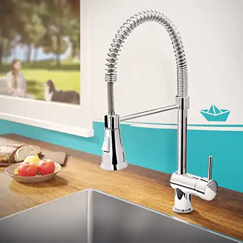 Spültischarmatur Calmwaters Premium Spiralfederarmatur mit 360° Schwenkfunktion