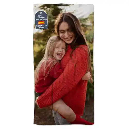 Foto-Handtuch Lolapix Personalisiertes Badetuch aus Baumwolle