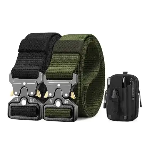 Taktischer Gürtel BESTKEE 2er Set, 3,8 cm Herren Gürtel